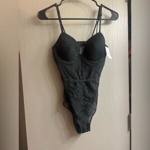 NWT Auden Black Lace Bodysuit